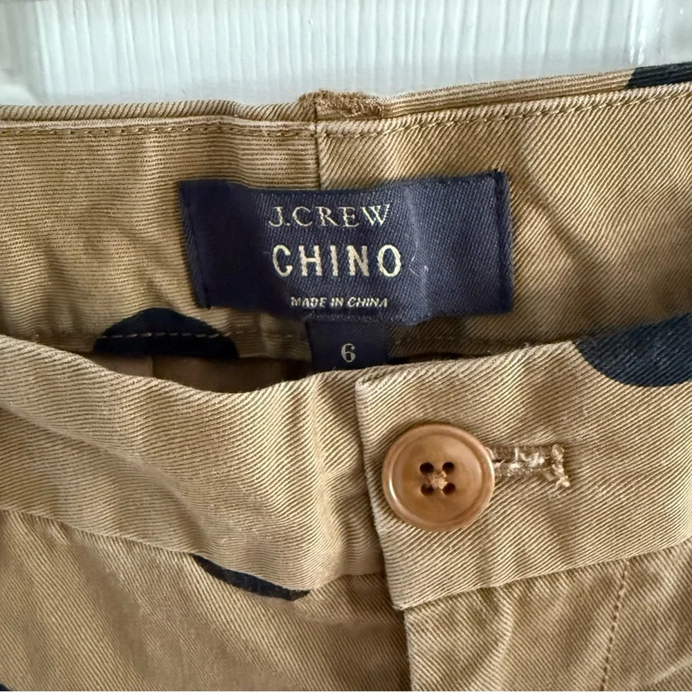 J.Crew Size 6 Chino Polka Dot Tan Khaki Pants - Picture 9 of 10